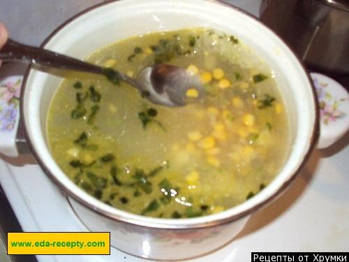 Шаг 4 приготовления Сливочный суп с кукурузой и картошкой без мяса