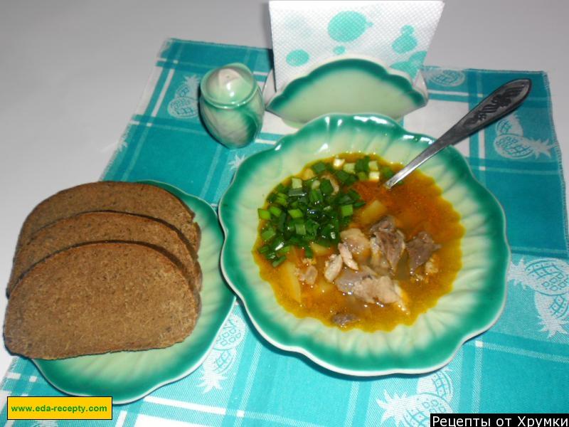 Обложка рецепта Гречневый суп с мясом и картошкой