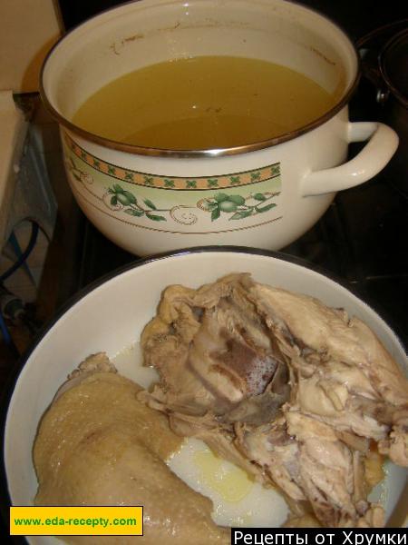 Шаг 3 приготовления Бульон куриный