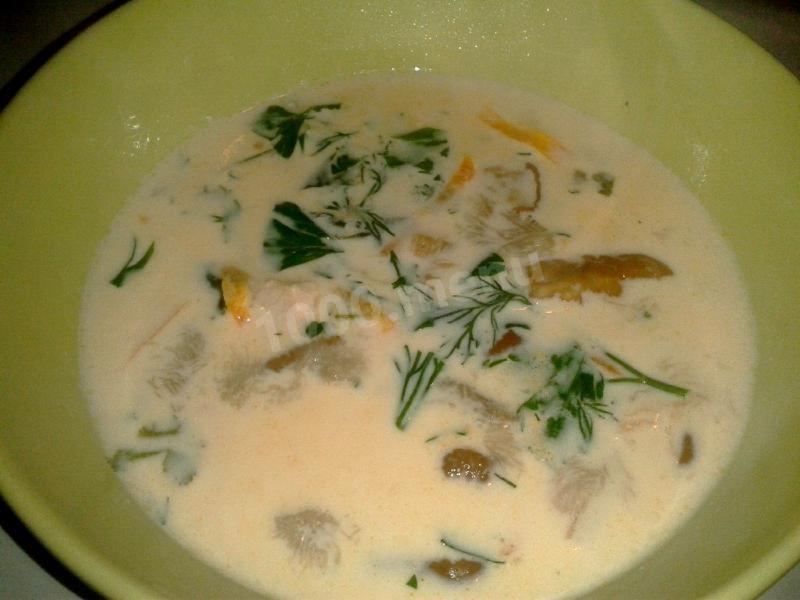 Обложка рецепта Суп из курицы с белыми грибами