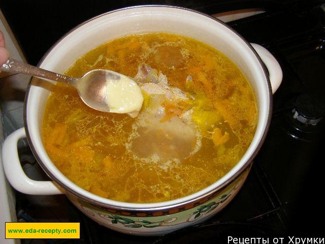 Шаг 14 приготовления Суп с клецками из теста