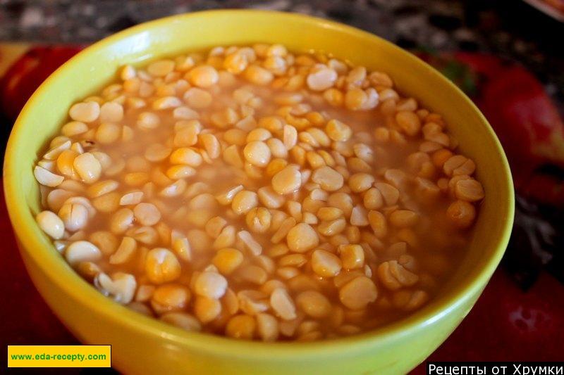Шаг 2 приготовления Гороховый суп с беконом и ветчиной
