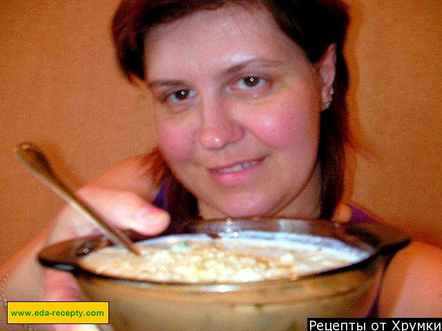 Шаг 11 приготовления Холодный огуречный суп с йогуртом