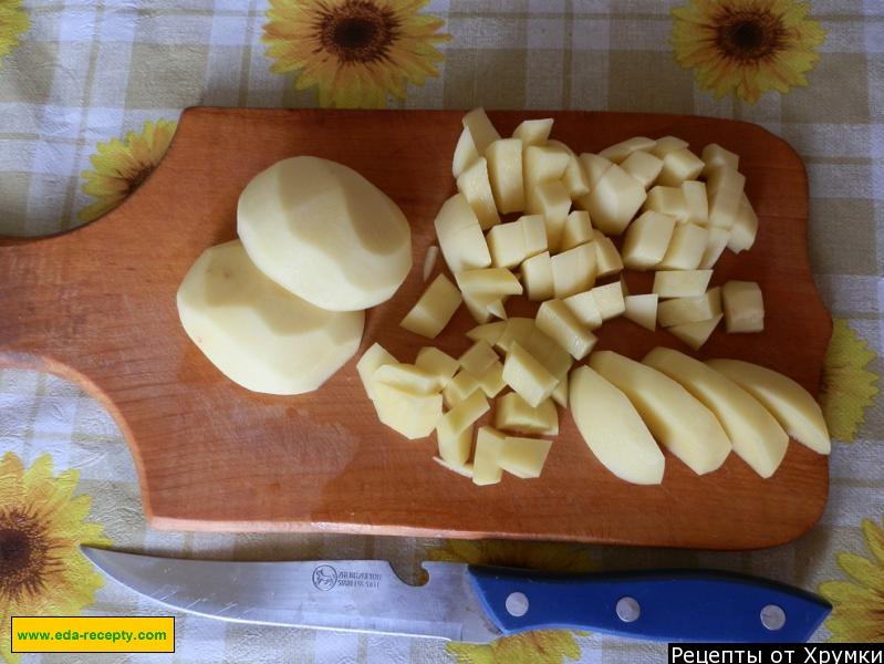 Шаг 2 приготовления Суп пюре сырный с шампиньонами и картошкой
