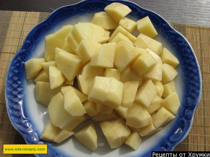 Шаг 4 приготовления Сырный суп пюре с курицей, рисом и картошкой