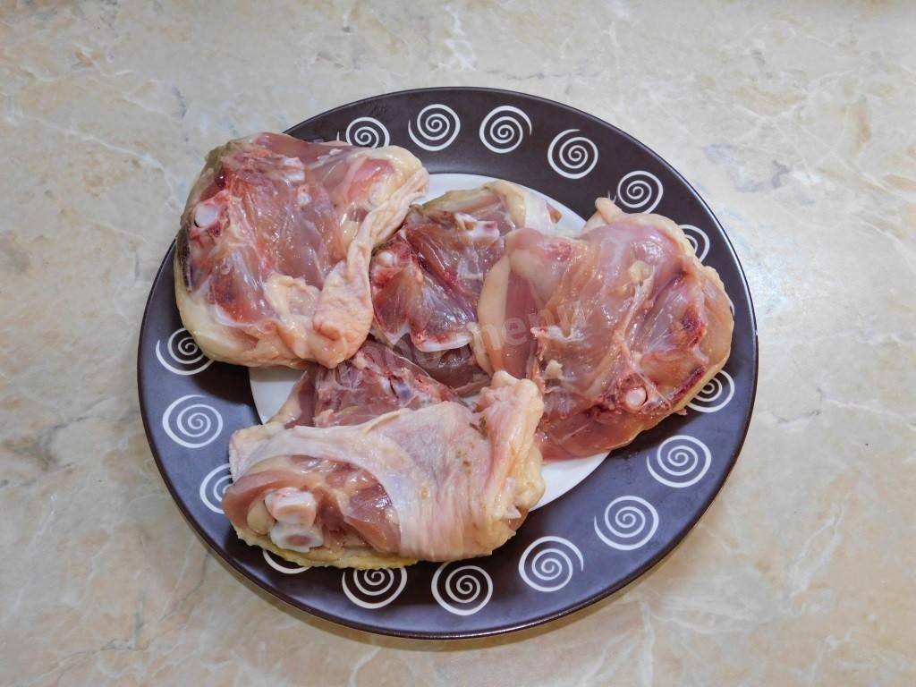 Шаг 4 приготовления Курица кусочками с корочкой с картошкой в духовке