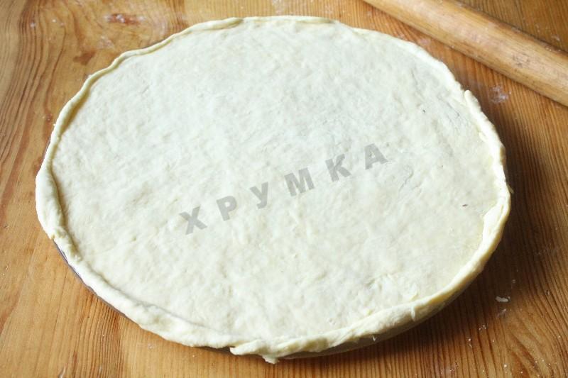 Шаг 6 приготовления Домашняя пицца в микроволновке с сыром быстро