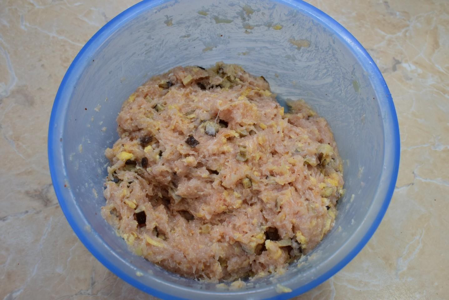 Шаг 5 приготовления Котлеты с грибами и сыром в духовке куриные