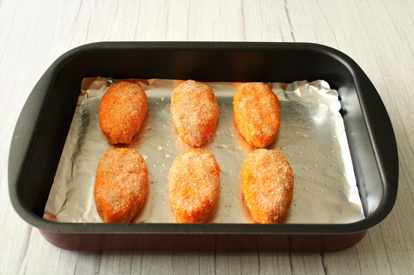 Шаг 12 приготовления Котлеты морковные в духовке