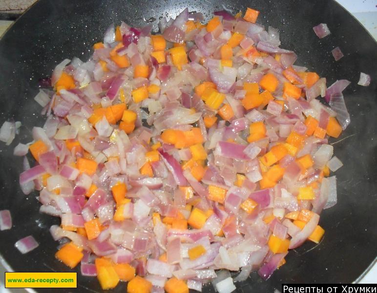 Шаг 5 приготовления Ризотто с шампиньонами и сыром