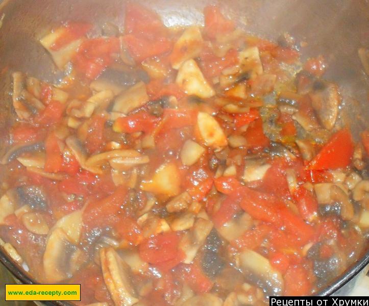 Шаг 9 приготовления Ризотто с шампиньонами и сыром