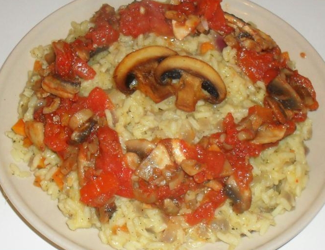 Обложка рецепта Ризотто с шампиньонами и сыром