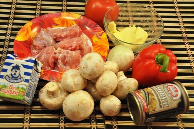 Шаг 1 приготовления Курица с оливками