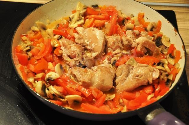 Шаг 10 приготовления Курица с оливками