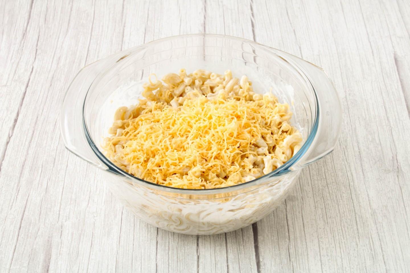 Шаг 10 приготовления Макароны со сливками в духовке