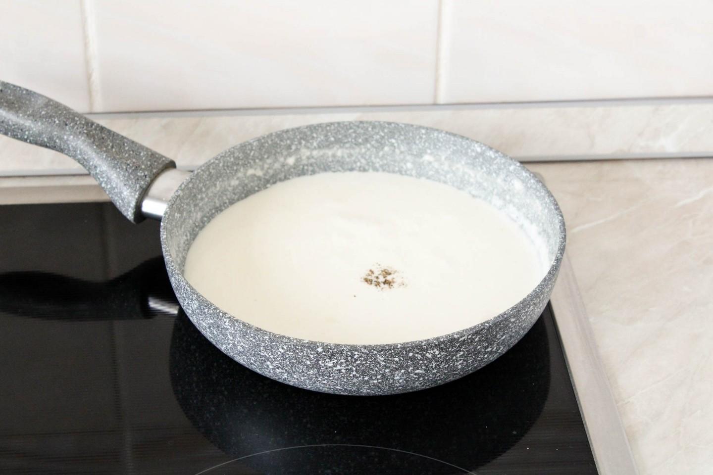 Шаг 7 приготовления Макароны со сливками в духовке