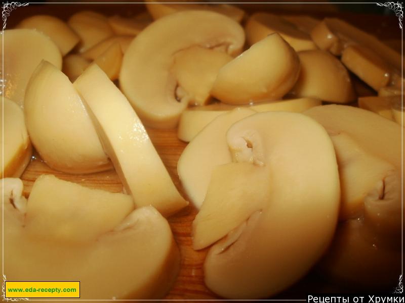 Шаг 11 приготовления Мясо по французски с шампиньонами