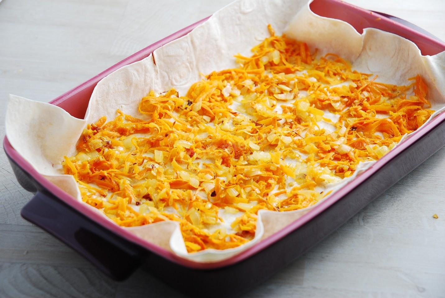 Шаг 7 приготовления Мясо в лаваше в духовке