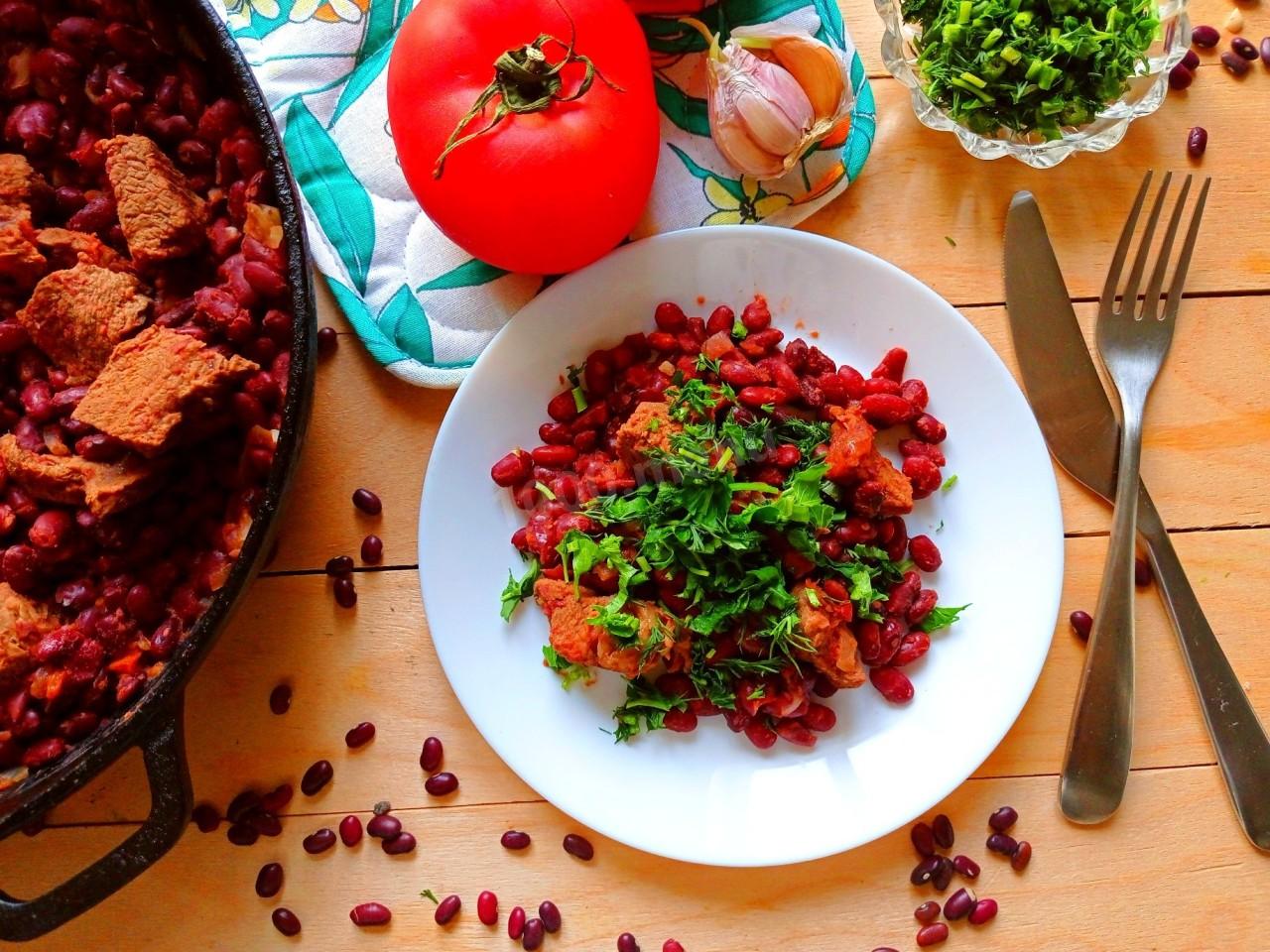 Обложка рецепта Лобио с мясом