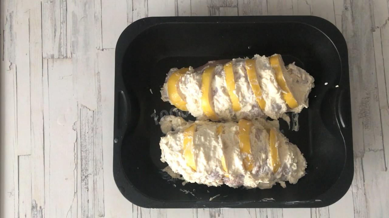 Шаг 7 приготовления Филе курицы  фаршированное айвой