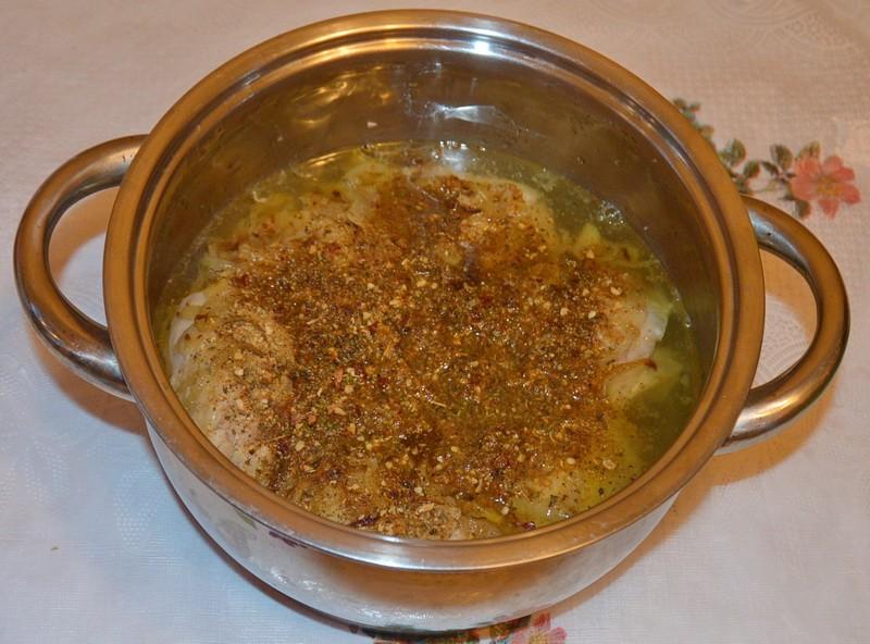 Шаг 8 приготовления Курица в вине