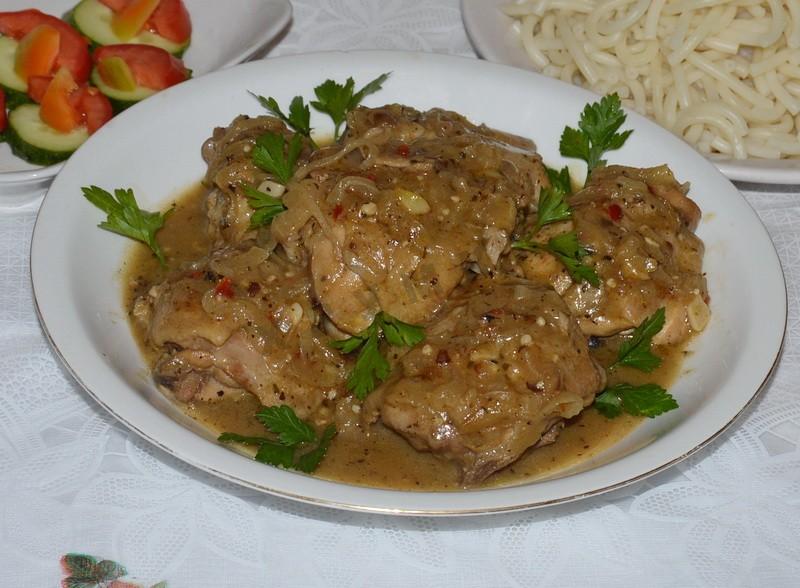 Шаг 9 приготовления Курица в вине