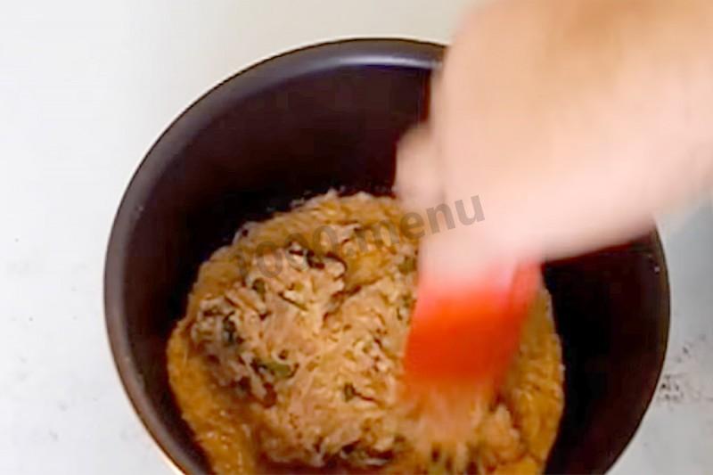 Шаг 7 приготовления Картофельная бабка в мультиварке