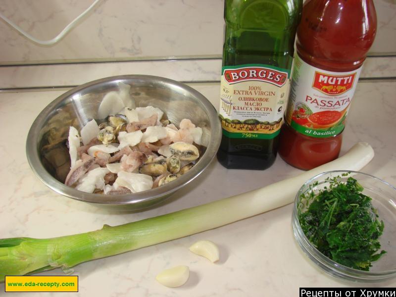 Шаг 6 приготовления Домашняя паста с морепродуктами в томатном соусе