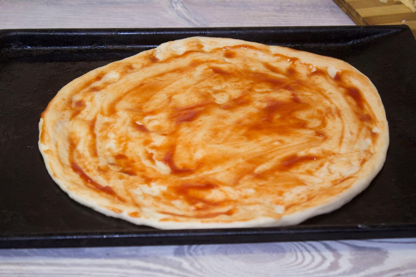 Шаг 14 приготовления Пицца с кукурузой