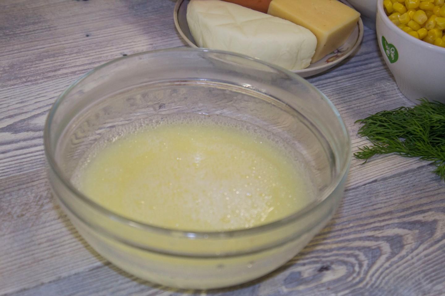 Шаг 5 приготовления Пицца с кукурузой