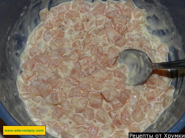 Шаг 7 приготовления Котлеты по-министерски из куриного филе кусочками