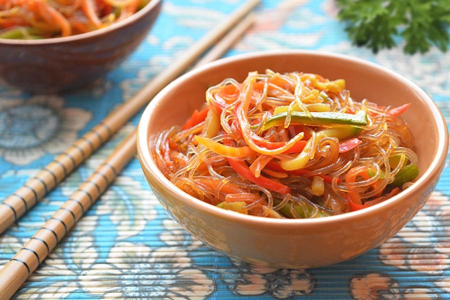 Обложка рецепта Лапша с овощами по китайски
