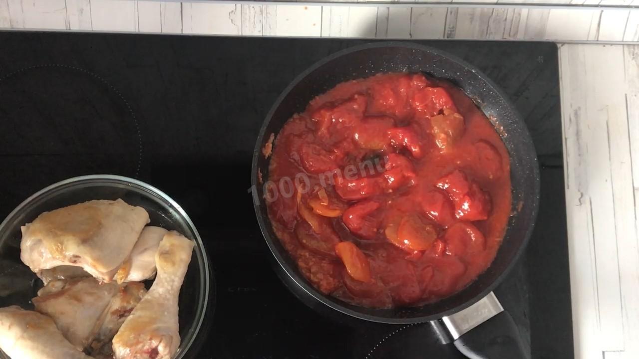 Шаг 7 приготовления Курица с курагой и карри