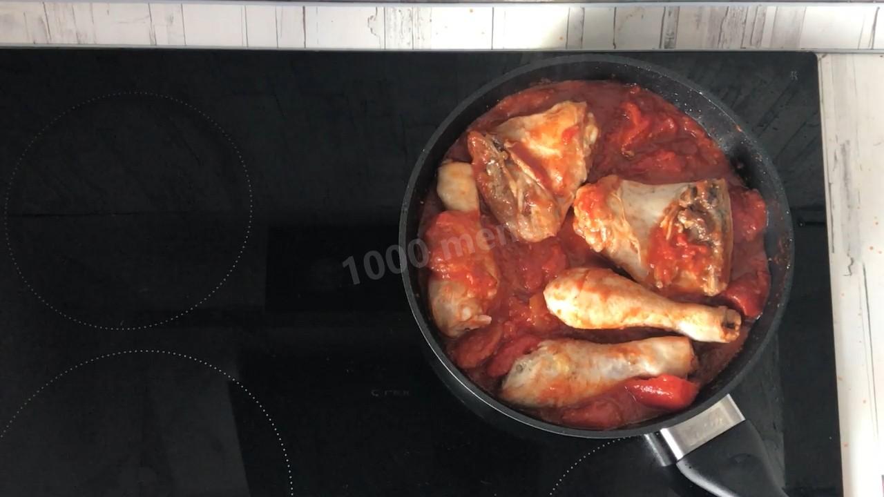 Шаг 9 приготовления Курица с курагой и карри