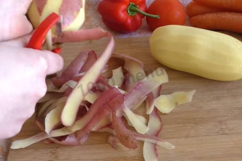 Шаг 1 приготовления Картошка с мясом в микроволновке