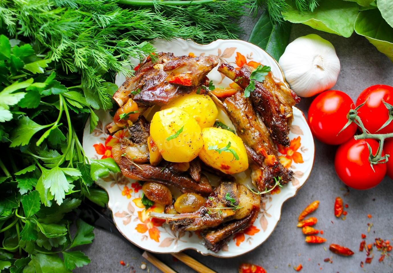 Шаг 11 приготовления Мясо в казане в духовке