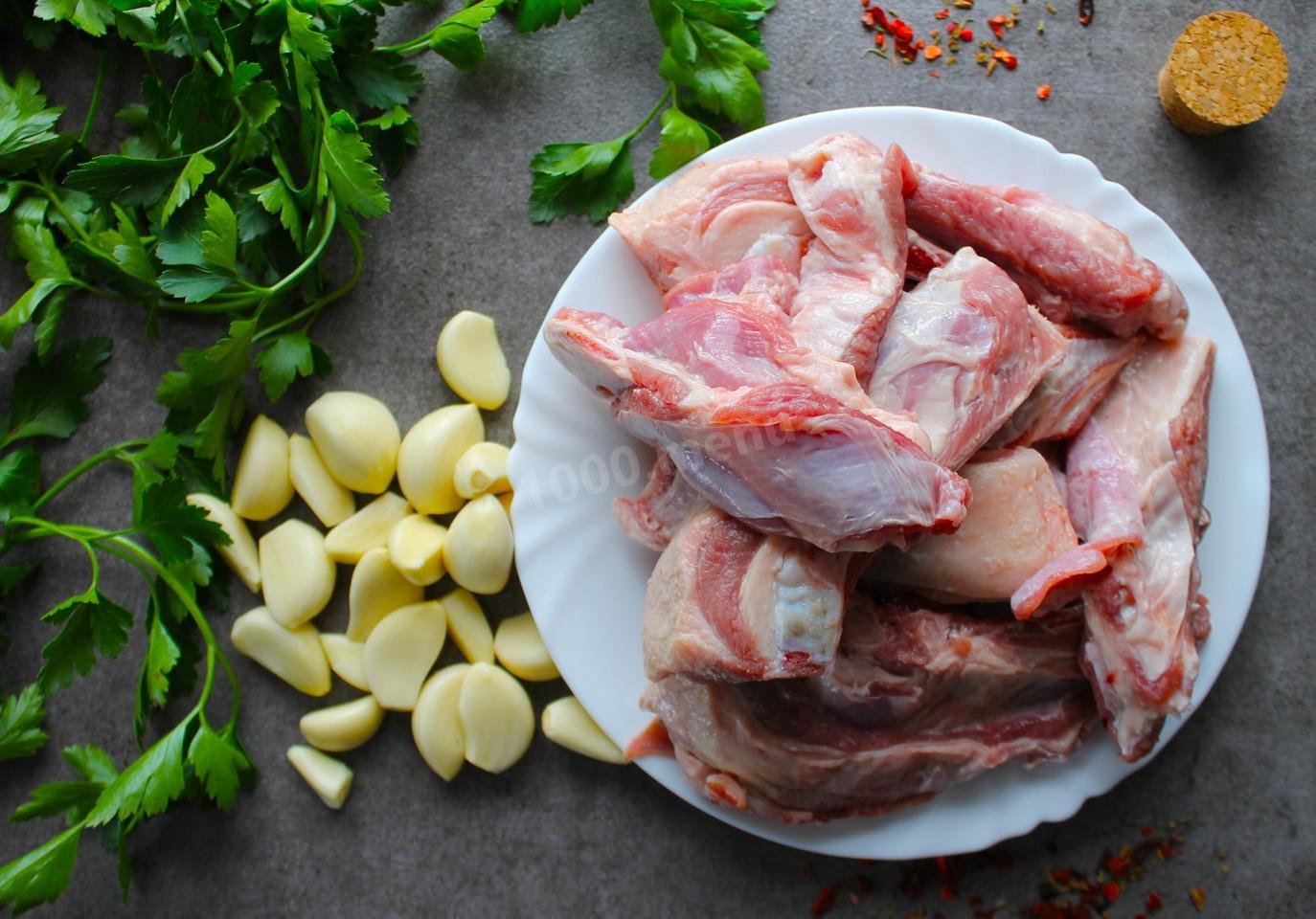 Шаг 2 приготовления Мясо в казане в духовке