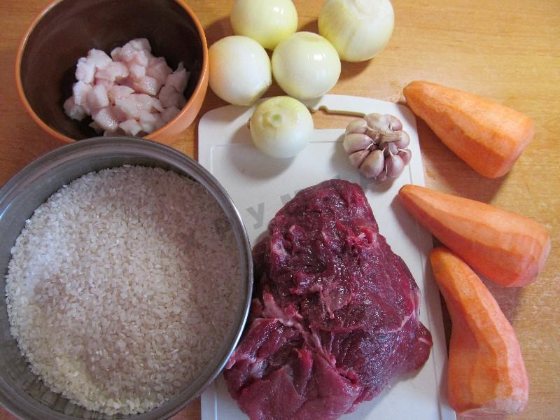 Шаг 1 приготовления Плов из баранины в мультиварке