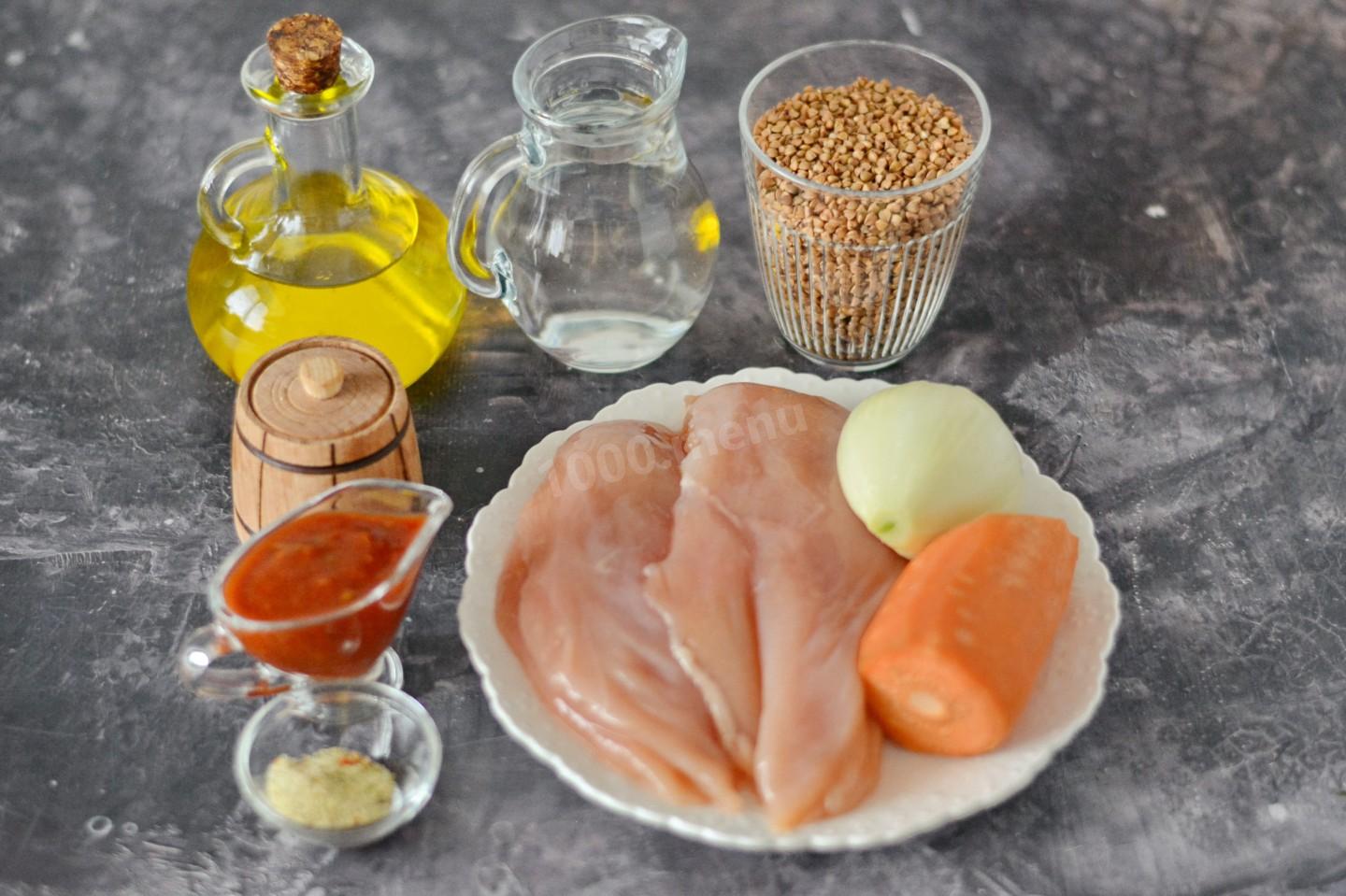Шаг 1 приготовления Гречневая каша с курицей в мультиварке