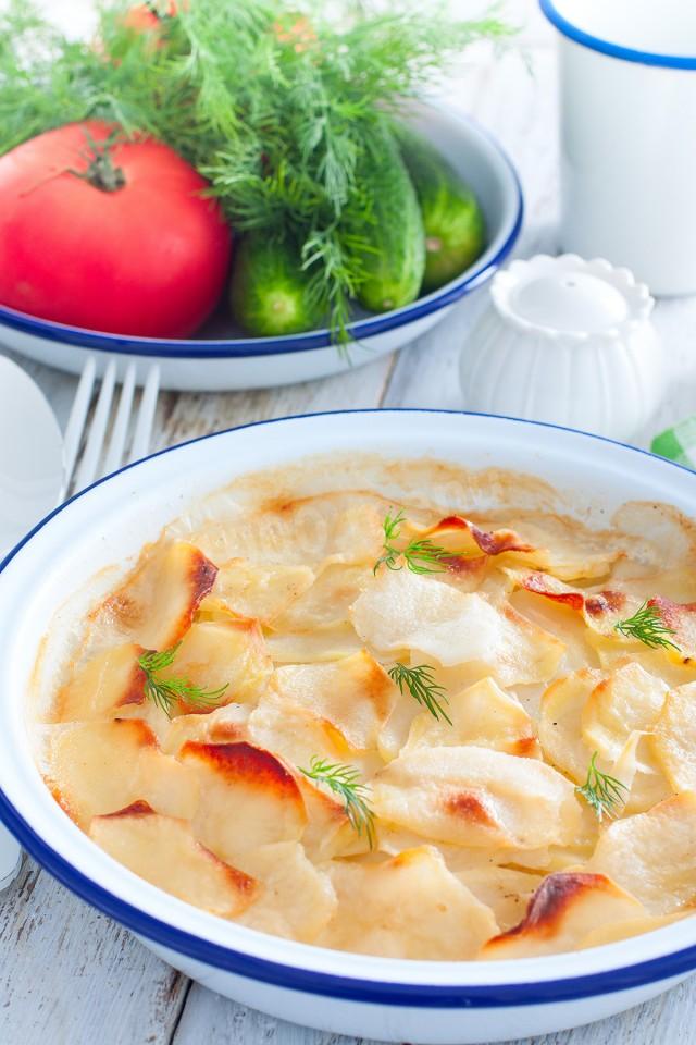 Шаг 9 приготовления Картофель Буланжер