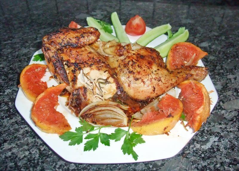 Обложка рецепта Курица с грейпфрутом