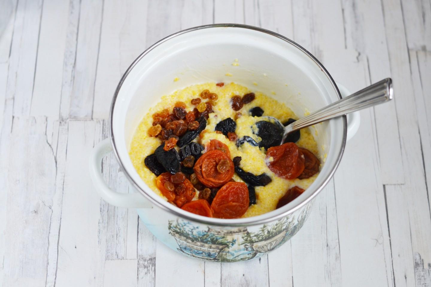 Шаг 10 приготовления Кукурузная каша в тыкве