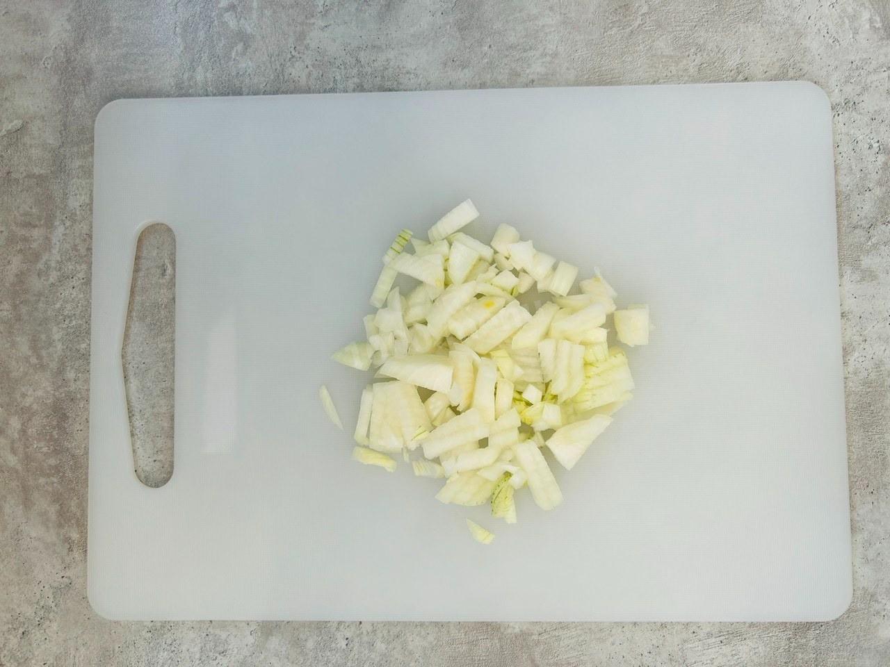 Шаг 2 приготовления Булгур с курицей и грибами