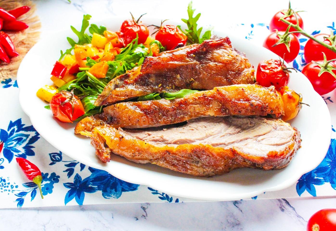 Шаг 8 приготовления Нога дикого кабана в духовке с овощами
