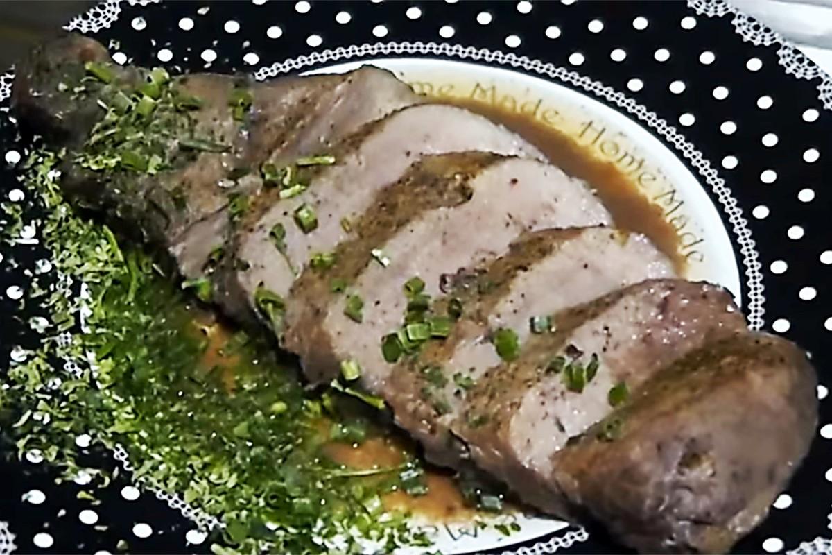 Шаг 15 приготовления Мясо кабана в духовке с соусом