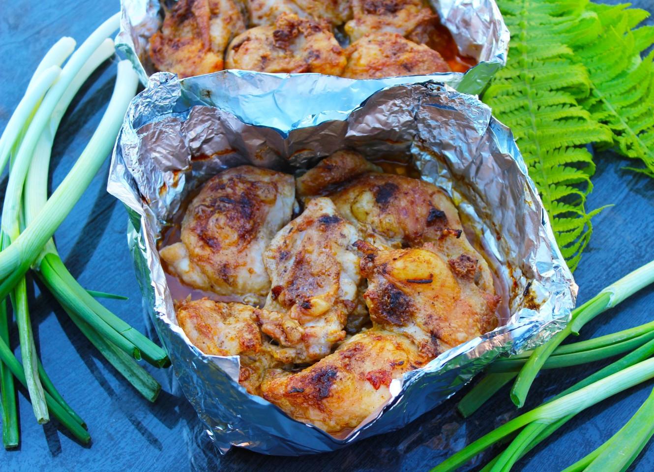 Шаг 10 приготовления Курица с майонезом в тандыре