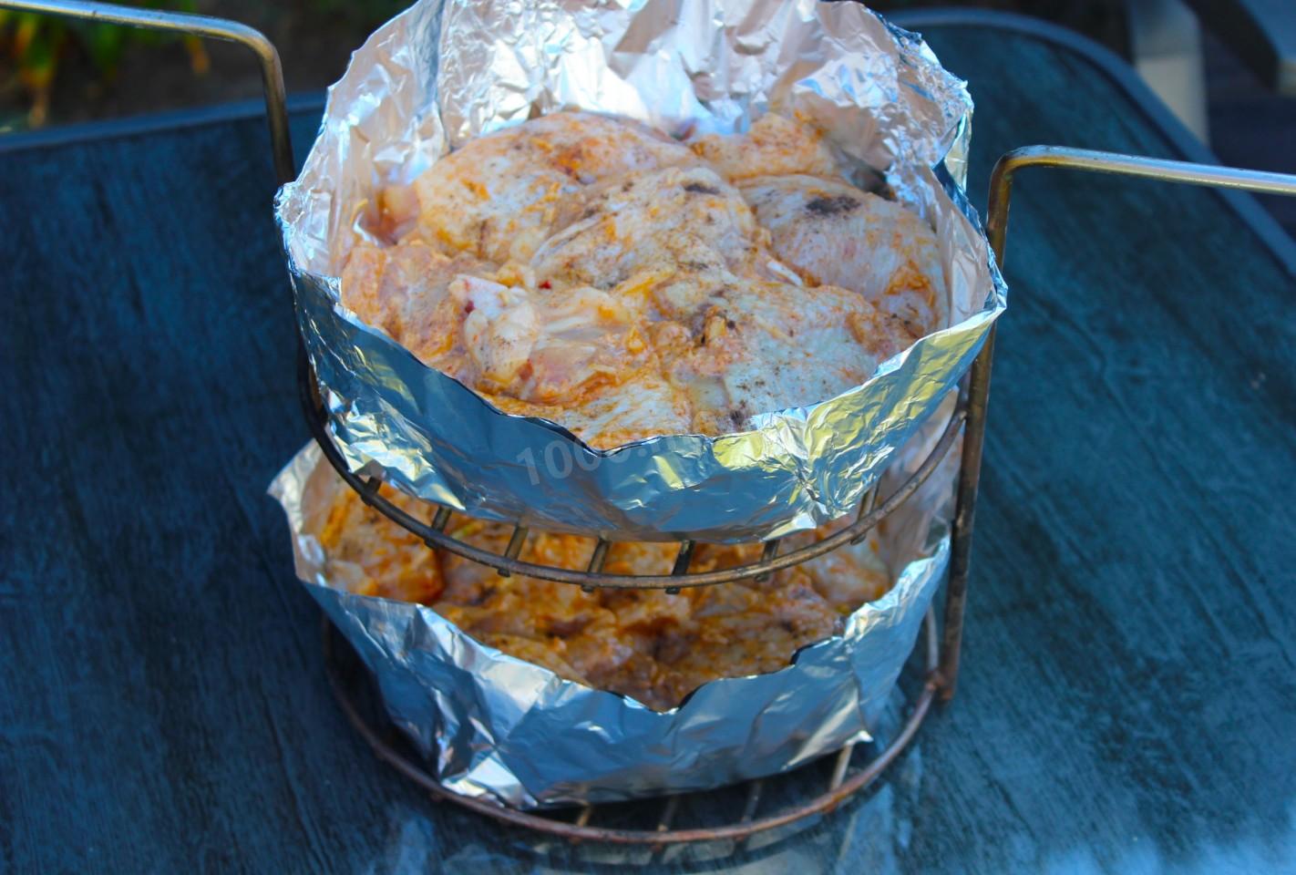 Шаг 8 приготовления Курица с майонезом в тандыре