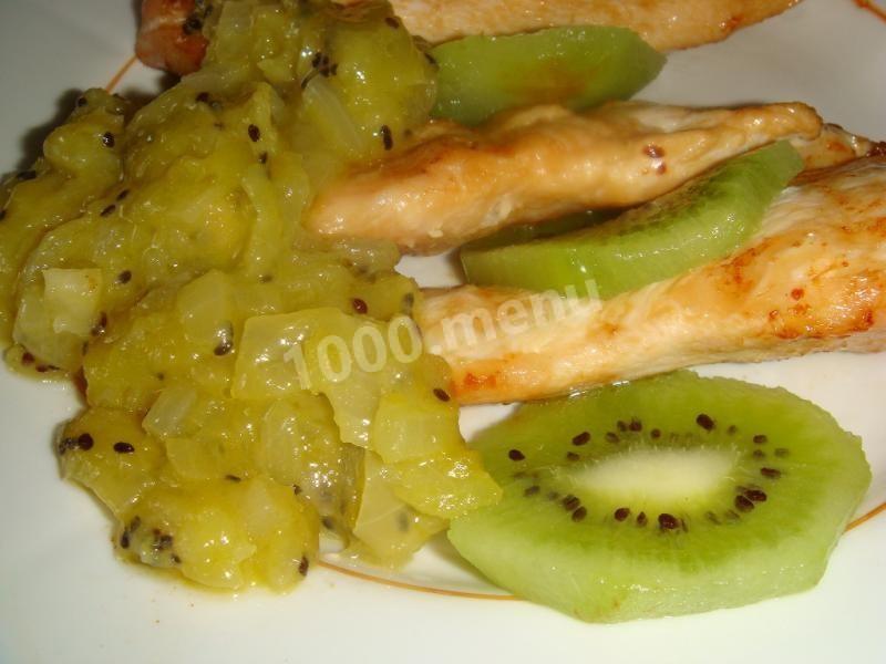 Шаг 11 приготовления Курица с соусом из киви