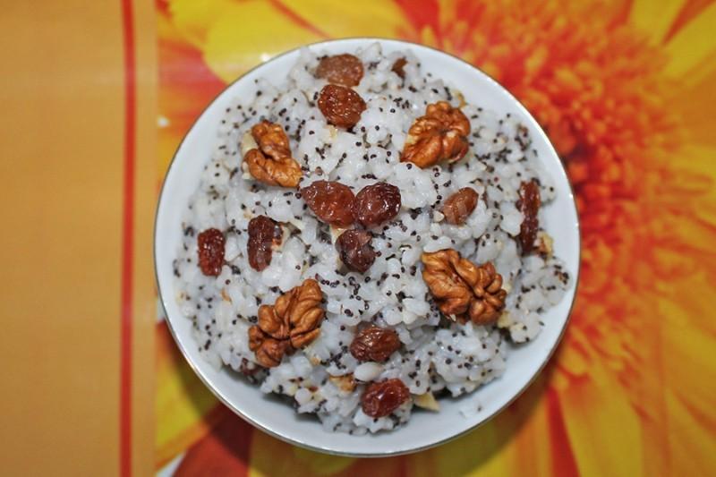 Шаг 15 приготовления Кутья с орехами и маком