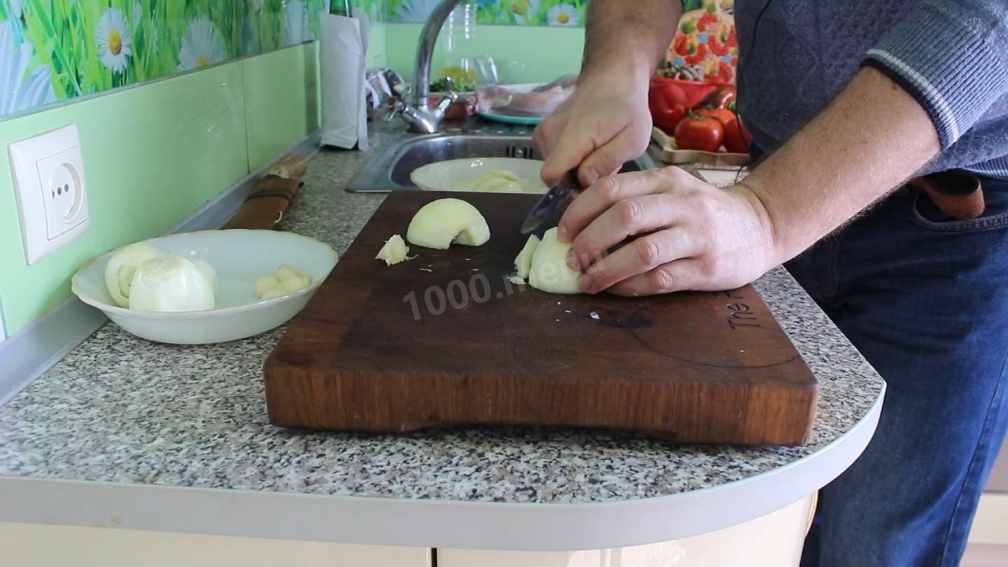 Шаг 1 приготовления Шашлык с применением гранатового соуса